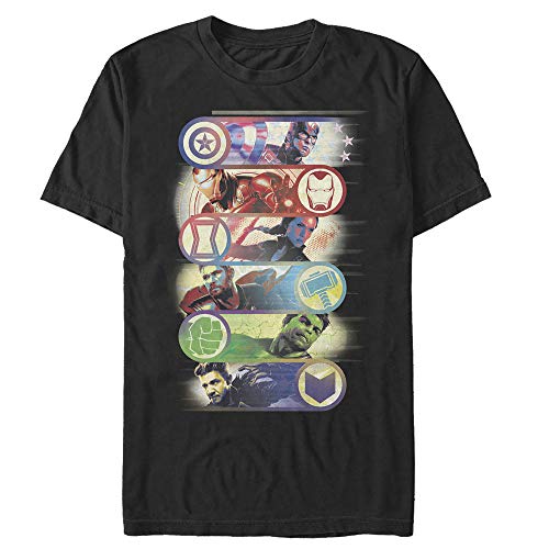 T-shirt Marvel Avengers au motif Hero Swipe Button exclusif en noir taille M