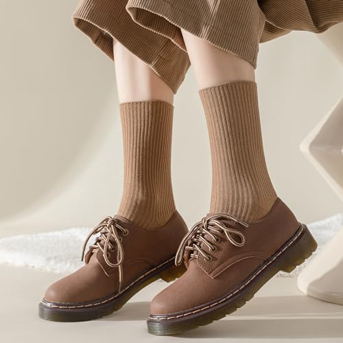 Flydo 6 Pack Women's Crew Socks - Cotton, Cute Casual Athletic Soft Aesthetic2