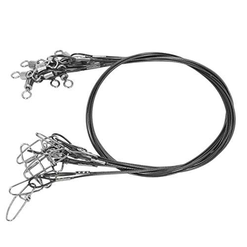 Cañas 50 cm 10 piezas línea líder de pesca anti-mordida miniatura 2