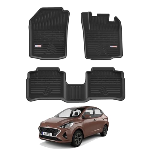 Image of 3D TPE Car Floor Mat for Aura (2020 Onwards)(SX BS6) Custom Fit, Heavy Duty & Anti-Slip Aura Floor Mat | Easy to Clean, All Weather Resistant, Waterproof & Dustproof Car Foot Mat