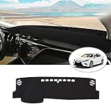 Autorder Dashboard Cover Mat for 2018-2022 2023 2024 Toyota Camry Accessories Dash Cover Flannel Dash Mat Sunshade Glare UV Rays Protector (Without HUD)