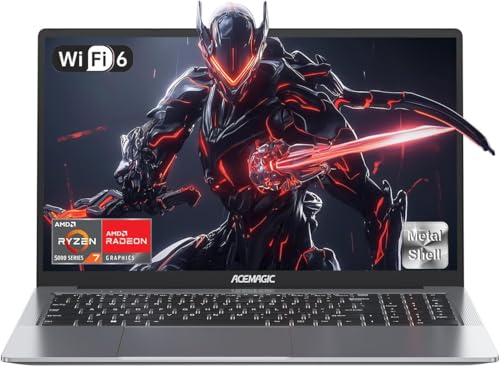ACEMAGIC Ordinateur Portable Gamer Ryzen 7 5700U 16,1'' FHD