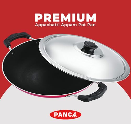 PANCA Non-Stick Deep Appachetty with Lid, 20 cm Black | Scratch-Resistant Appam Kadai for Paniyaram, Uttapam & Frying | Induction & Gas Compatible... - Image 7