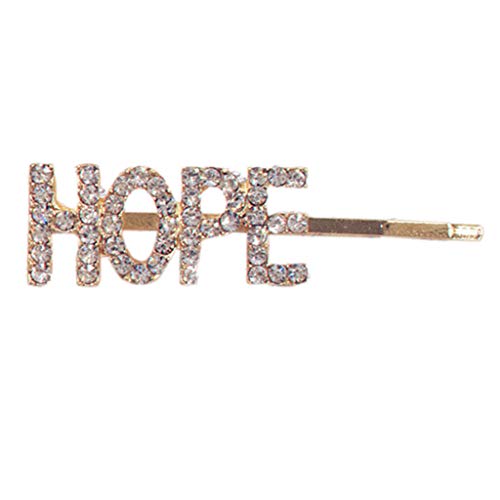 Simdoc 1 Pc Hollow Out Letters Bobby Pin Hair Clip Luxury Shimmer Rhinestone Letters Hairpin Styling Barrette For Women Girls