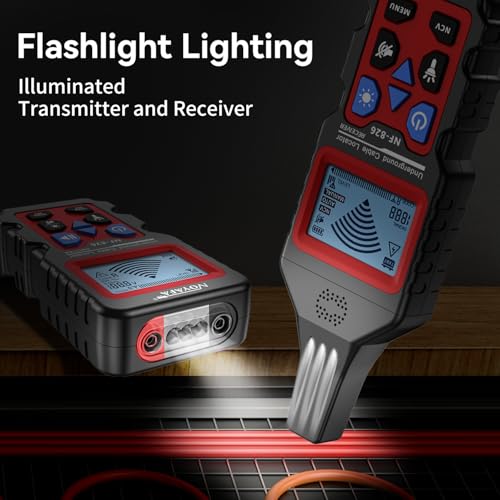 NOYAFA NF-826 Underground Cable Locator Wire Tracker. Wand- und unterirdischer Rohrleitungsdraht Detektor. Testen Sie Kurzschlussunterbrecher von Wand- und Untertagekabeln.