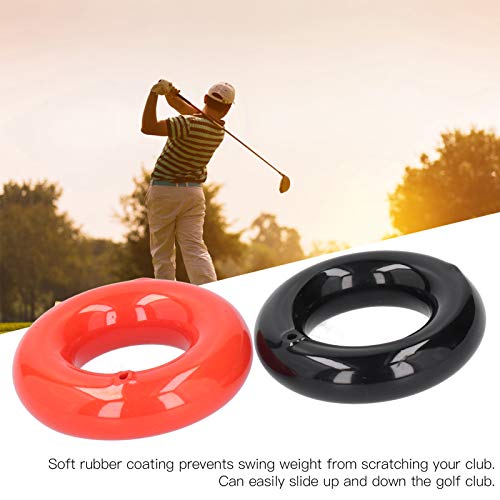 Keenso-Anillo-De-Pesas-para-Swing-De-GolfNegro-Y-RojoAnillo-De-Pesaje-Redondo-para-Palos-De-GolfAccesorios-De-Entrenamiento-De-Swing-De-Potencia-De-Pesopara-PraCtica-De-Entrenamiento-De-Calent