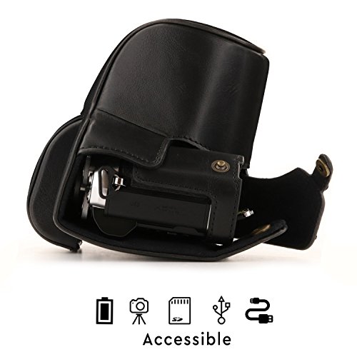 Funda de cuero MegaGear para Olympus OM-D E-M10 Mark III miniatura 4