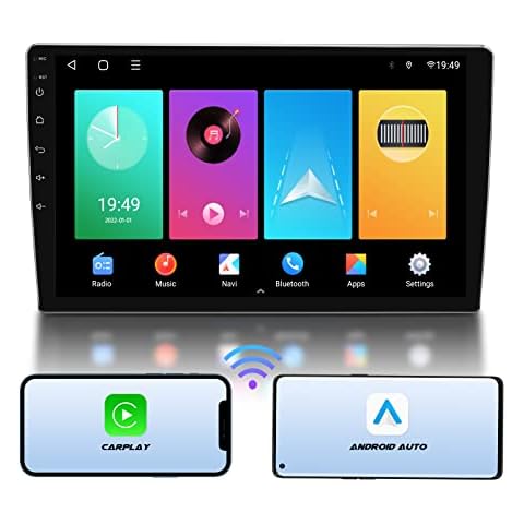 eonon 10.1 inch Android 10 3+32GB Double Din Car GPS Sat Nav CarPlay Android Auto DSP Bluetooth WiFi USB Support OBDII DAB+ Steering Wheel Controls/AHD Rear View Camera Stereo Headunit Q03Pro Cover