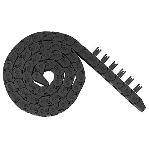 Redrex Drag Chain Black Open Type Plastic Cable Carrier for 3D Printer CNC Machines 10x11mmx1m Cover