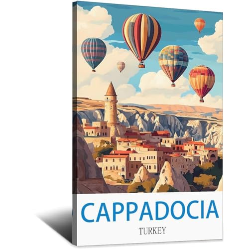 Poster voyage Cappadoce Turquie LNBIAND finition retro