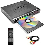 Multi-Region DVD Player - HDCD/CD/VCD/USB Compatible Media Player with Remote Control, Compact Design for Home & Travel (PAL/NTSC)