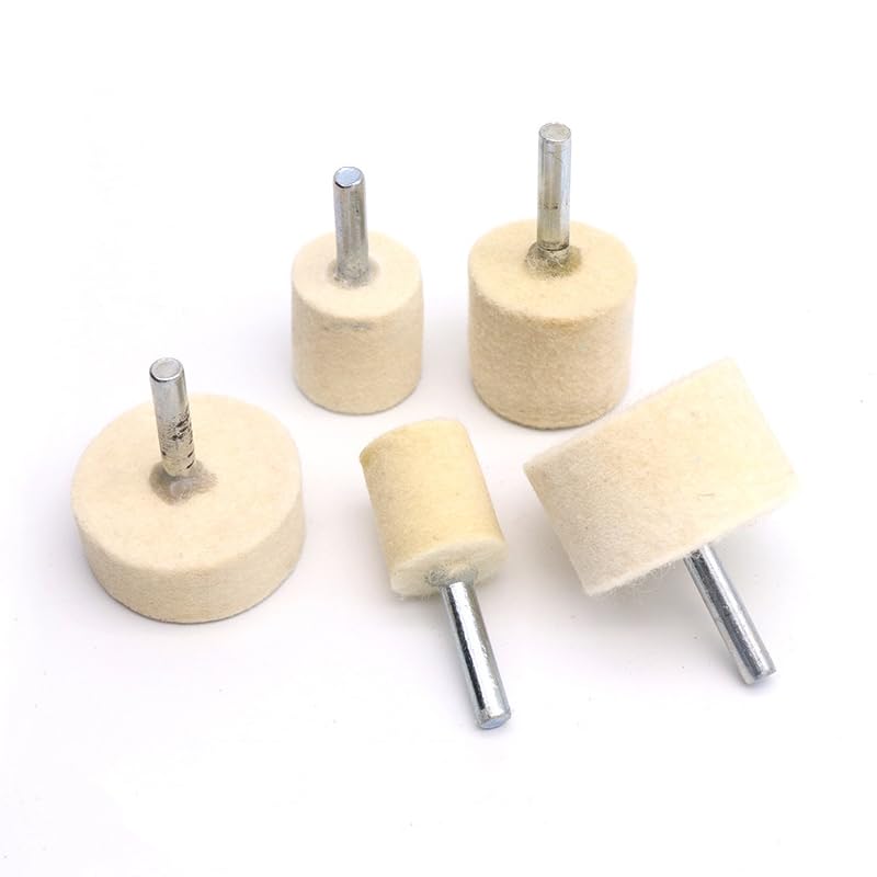 Filcowa tarcza polerska - 6 mm, cylindryczna, stożkowa głowica szlifierska do wykańczania, polerowania, wełna stalowa, jadeit, akcesoria narzędzi stolarskich wanglan(10PC,Bullet 6x30mm)
