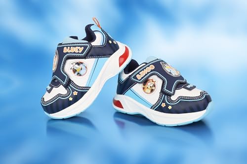 Bluey and Bingo Kids Sneakers Boys Light Up Hook and Loop - Blue - 53