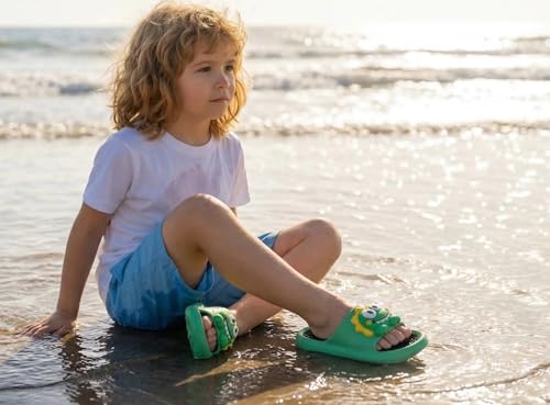 Image of Toddler Little Kids Slides Sandals Unicorn Dinosaur Bunny Beach Pool Shower Slides Anti-Skid Home Bath Slippers Cute Summer Outdoor Shoes for Girls and Boys