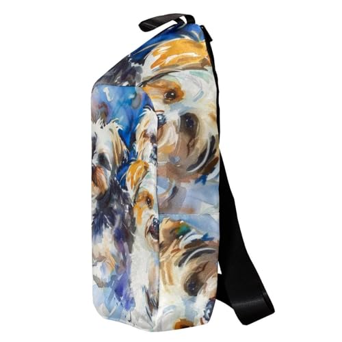 Mochila bandolera de Shih Tzu multicolor de 16x36.5cm para viajes urbanos 3