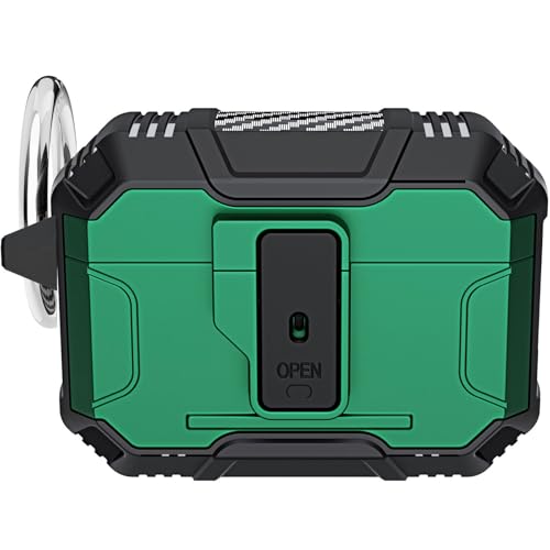 Carcasa para AirPods Pro 2019 de silicona rígida verde oscuro