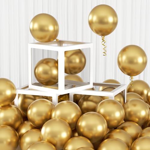 100pcs 5inch Metallic Gold Balloons 5 Mini Chrome Gold Party Balloons Kit for for Birthday Wedding Christmas New Year Eve 2026 Graduation Party Decorations