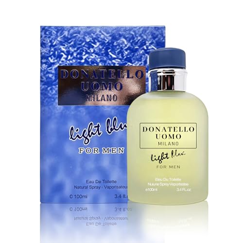Image of Men's Cologne Donatello UOMO Light Blue with Citruses,Bergamot,Neroli,Lavender and Sage Eau De Toilette Spray,Long-Lasting Scent Perfume for Men Great Holiday Gift, 3.4 Fl Oz /100 Ml