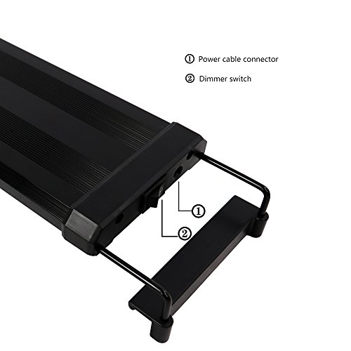 Led Aquarium Light 12 Inch - 18 Inch Fish Tank Light With Extendable Brackets - Fish Lamp 15 Inch White And Blue Leds (40A=11"- 19"(28Cm)) #TOP6