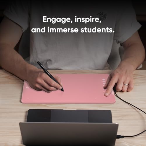 Image of XPPen Deco 01 V3 10x6 Drawing Tablet | 16K Pressure Pen | Battery-Free Stylus | 8 Hotkeys | for OSU Gaming & Teaching | PC /Mac /Android /ChromeOS Compatible | Pink