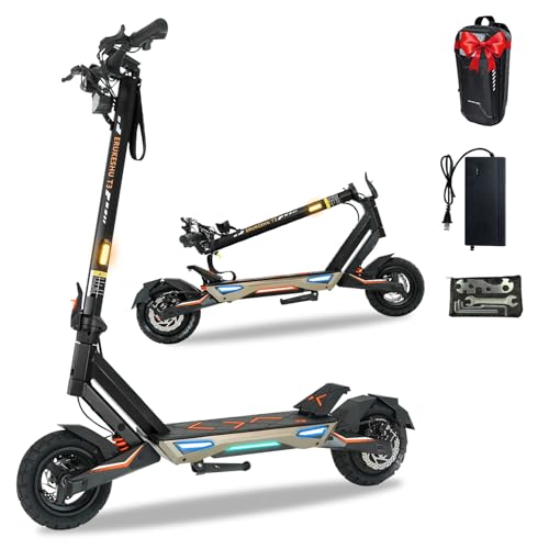 Electric Scooter Adults 40 Mph Top Speed 45 Miles Max Range, Dual Suspension...