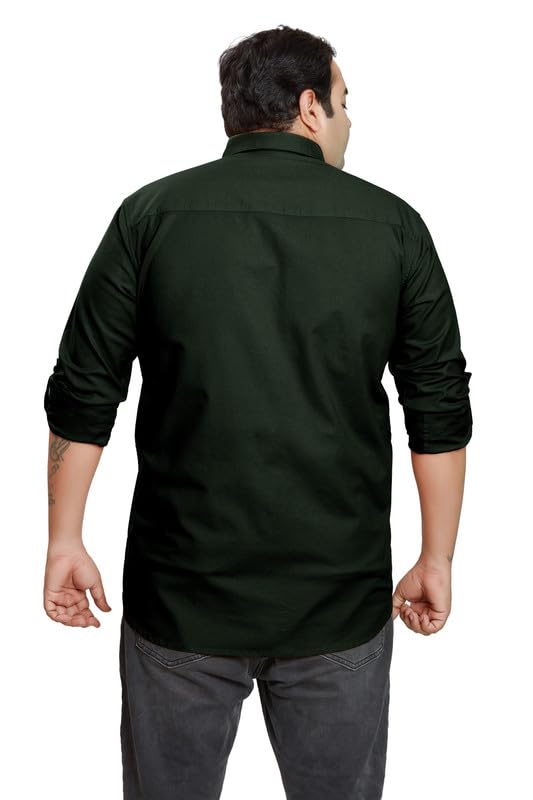 Image of BE ACTIVE Plus Size Lycra Cotton Satin for Men Shirts|| All Plus Size Men|| Cotton Stylish Full Sleeves Shirt for Men