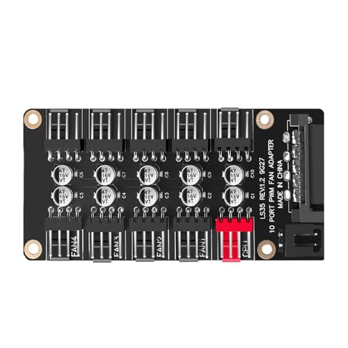 Silents Operations PWMs - Ajustador de velocidad del ventilador de 10 niveles de control de precisión para componentes de PC, controlador de velocidad de ventilador compatible con placa base