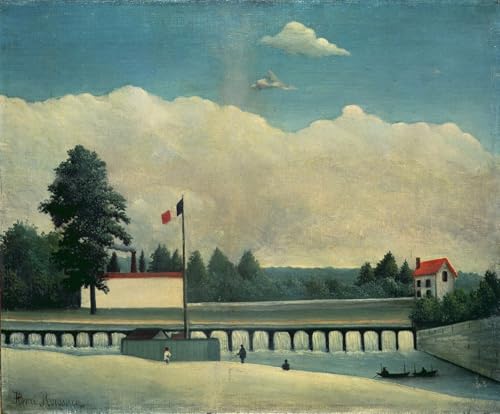 Le barrage d'Henri Rousseau tableau mural vintage pour raviver un mur blanc