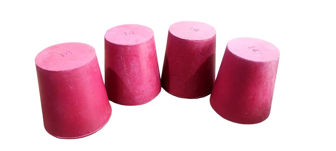 RUBBER CORK NO.14 FOR LABORATORY FLASK WITHOUT HOLE, PACK OF 4-image-27