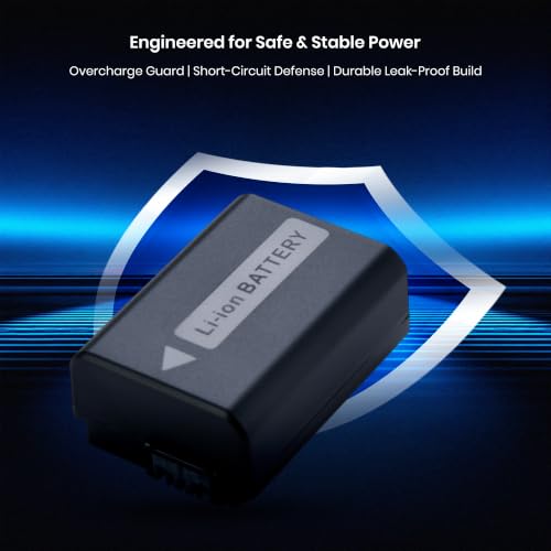 Image of Simpex FW50 Rechargeable Camera Battery 2100mAh 7.4V Li-ion Replacement Battery Compatible with Sony Alpha A7, A6000, A6500, A5100 & NEX Series Mirrorless Cameras(Black)
