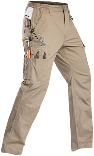 CARWORNIC Men's Flex Ripstop Tactical Cargo Pants Water Resistant...