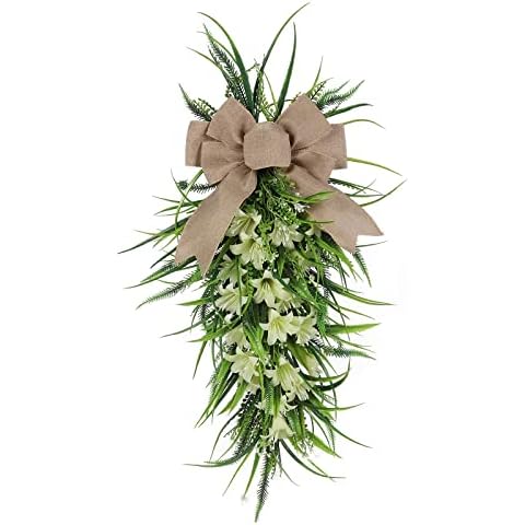 Ochine 24-Inch Artificial Teardrop Wreath Cover