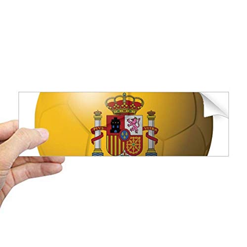 Bandera de España en adhesivo rectangular de fútbol DIYthinker de vinilo duradero para coche