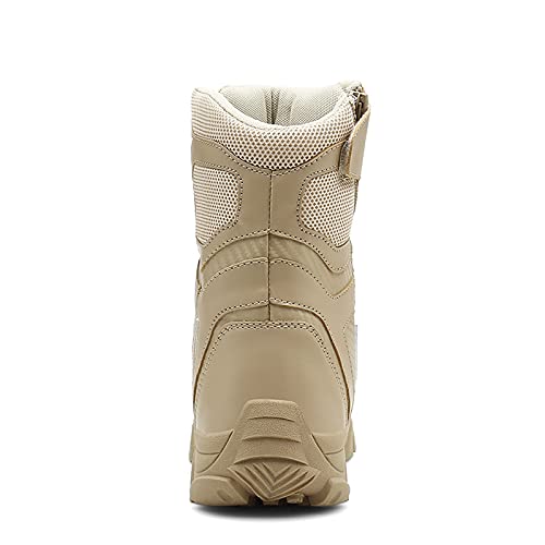 Hiking Boots Mens Walking Shoes Trekking Climbing Shoes Outdoor Lightweight High Top Anti-Slip Backpacking Camping Boots-Sand||EU43/US93