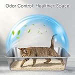 Stainless Steel Litter Box with High Sided, Metal Cat Litter Box, Odor-Free, Non-Stick Litterbox Pan, Easy to Clean Pet Supplies Toilet Tray for Indoor Cats, Kittens or Multicat Homes - Image 3