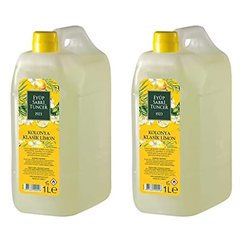 Eyüp Sabri Tuncer Kolonya Limon 80°, 2 Liter I Traditionell türkisches Duftwasser, Handwasser, Rasierwasser, Aftershave I Kölnisch Wasser Spray Cover