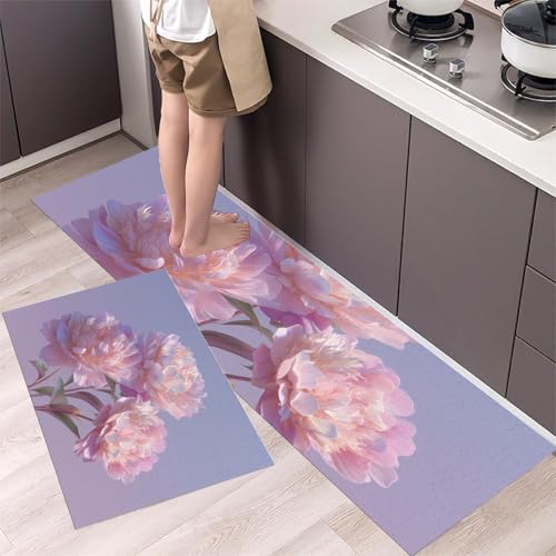 Tapis de cuisine anti-fatigue lavables en machine avec revêtement de sécurité