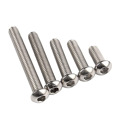 Tornillo hexagonal M8 de acero inoxidable 304 para perno de cabeza semicircular, pack de 30 6