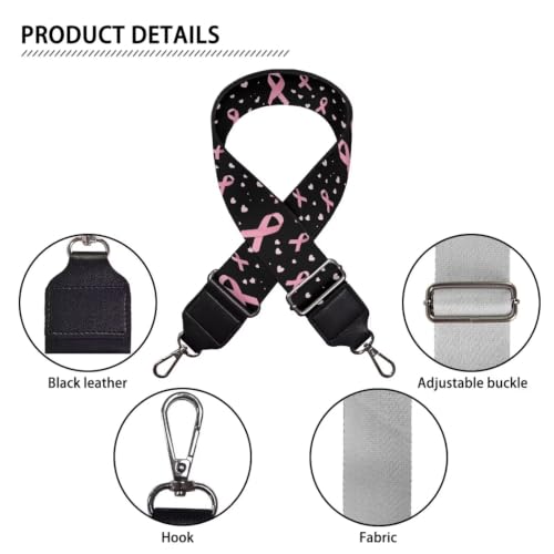 Image of Adjustable Purse Strap Replacement, Wide Shoulder Canvas Bag Strap, Crossbody Handbag Strap