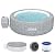 Coleman SaluSpa Sicily AirJet 7 Person Inflatable Hot Tub Round Portable Outdoor Spa with 180 Soothing AirJets and Insulated Cover, Gray