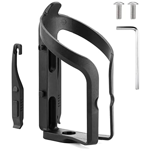 LINGMAI Bike Water Bottle Holder, Black or White Gloss, Secure Retention System, No Lost Bottles, Lightweight and Strong Bicycle Bottle Cage, Quick and Easy to Mount Cover