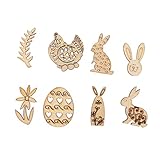 Generico 50 Pezzi Trucioli Di Legno Dipinti Ritagli Di Uova Non Verniciati Fabbricazione Il Mestiere Si Attacca Alla Rinfusa Vuote Uova Per Decorare Etichette Fatte a Mano Khaki