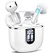 Bluetooth Kopfhörer, Kopfhörer Kabellos Bluetooth 5.4 In Ear Kopfhörer mit 4 ENC Noise Cancelling Mic, 40Std Ohrhörer mit LED Anzeige USB-C, IP7 Wasserdicht Wireless Earbuds für Sport Arbeit, Weiß