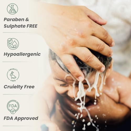 Image of VALMA Baby Head-to-Toe Wash for Newborns & Kids | Tear-Free Baby Body Wash & Shampoo | pH Balanced Gentle Cleanser with Calendula, Oat Extract & Hydrolyzed Milk Protein | Sulfate & Paraben Free | 200 ml