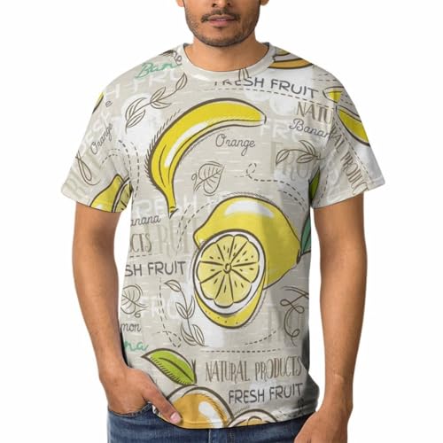 T-shirt col rond homme manches courtes anti-transpiration et confortable Citron