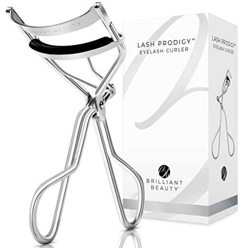 Brilliant Beauty Eyelash Curler - Award Winning - With Satin Bag & Refill Pads - No Pinching, Just Dramatically Curled Eyelashes & Lash Line in Seconds. Get Gorgeous Eye Lashes Now!