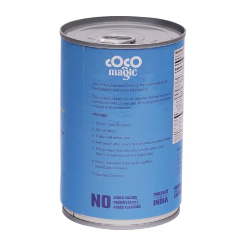 Image of Cocomagic Coconut Cream (400 Ml) [ Rich & Creamy Texture with No Added Artificial | Made in India ] Natural unsweetened Used For Cooking & Baking Purposes