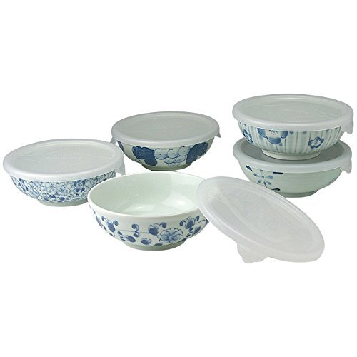 Amazon.co.jp: 小鉢 おしゃれ : 新染付絵変り ノンラップ小鉢 セット