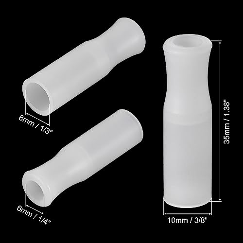 uxcell 12 puntas de silicona para pitillos reutilizables miniatura 2