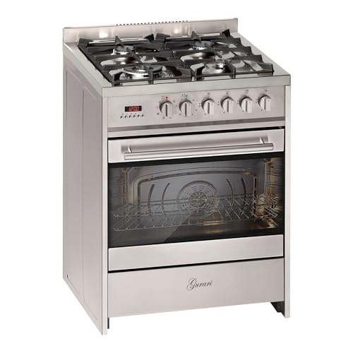 Gurari Estufa de gas con horno eléctrico GCH E 610 X • Estufa de 60 cm de acero inoxidable • Cocina con gas natural o propano • Multi horno 60 L • 4 kW • WOK • Cocina de gas • Cocina de gas • Range